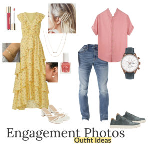 summer yellow and pink outfit casual couple date night